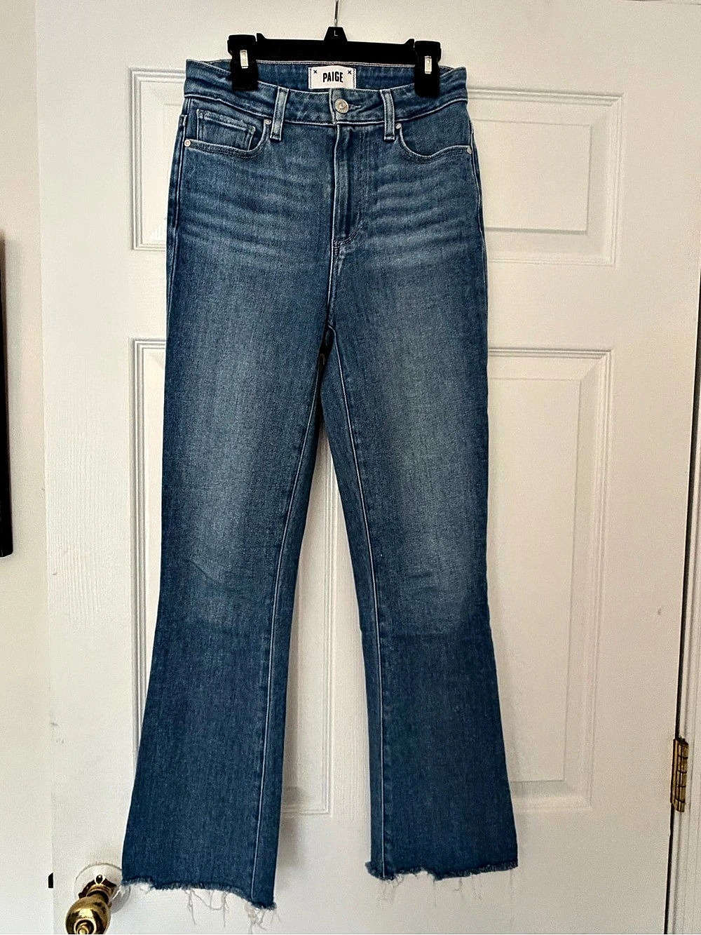 Paige Claudine Flare Jeans in Blue Waist 25
